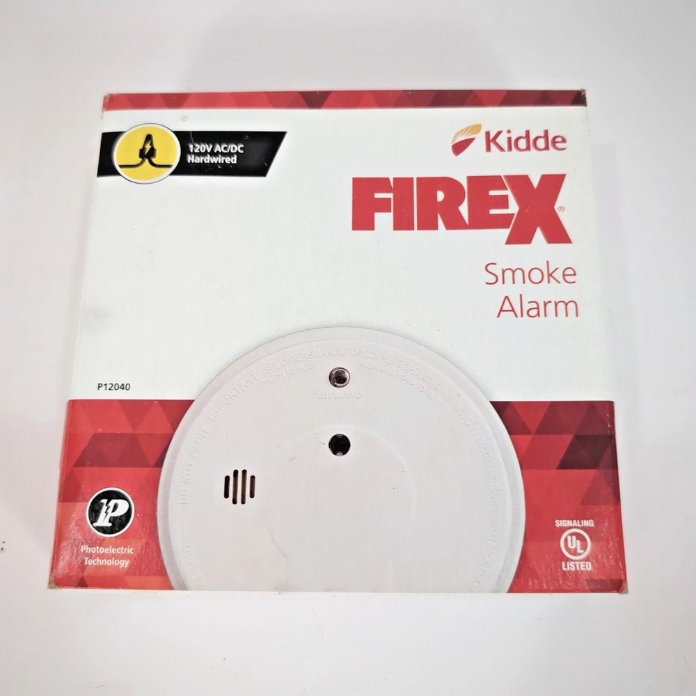 Kidde Firex Smoke Alarm P12040 Interconnect System 120V Hardwired White New